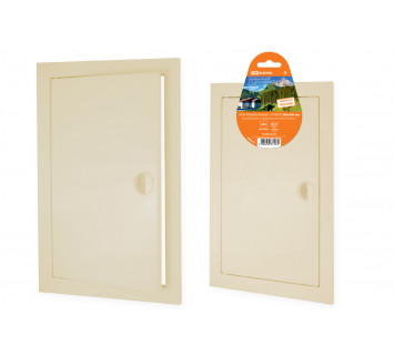 Люк ревизионный с ручкой 200х400, слоновая кость TDM