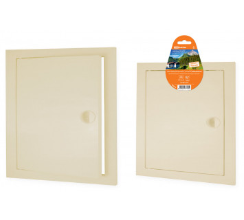 Люк ревизионный с ручкой 300х300, слоновая кость TDM