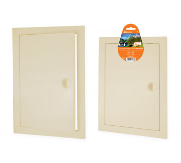 Люк ревизионный с ручкой 300х400, слоновая кость TDM