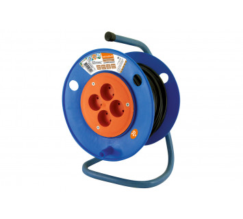 Удлинитель на катушке силовой народный 4 гнезда ПВС 3500 Вт с/з, 20м