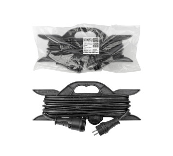 Удлинитель-шнур силовой на рамке, каучук, КГ, IP44, штепс. гнездо с/з, 3500 Вт, 10 м Народный