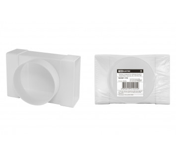 Тройник соединитель прямоугольного воздуховода с круглым, 55х110/D100, TDM