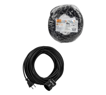 Удлинитель-шнур силовой народный ПВС 3500 Вт б/з, 20м, штепс. гнездо