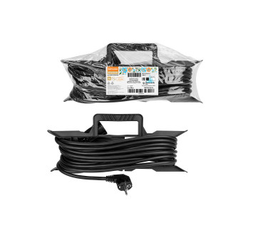 Удлинитель-шнур на рамке силовой народный ПВС 2200 Вт с/з, 50м, штепс. гнездо