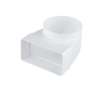 Соединительное колено 90 гр. плоск. воздух. с кругл. 60х120/D100, TDM