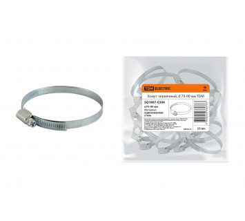 Хомут червячный, d 70-90 мм TDM