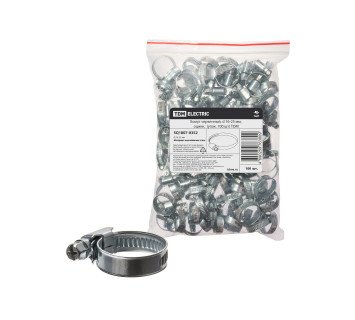 Хомут червячный, d 16-25 мм, оцинк  (упак. 100 шт) TDM