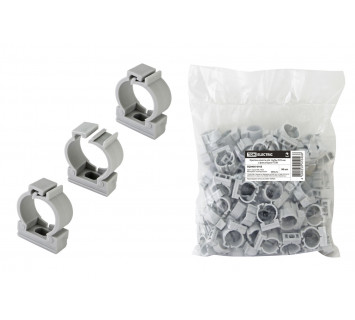 Крепеж-клипса для трубы D25 мм с фиксатором TDM