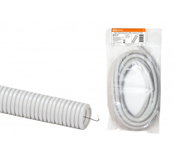 Труба гофрированная ПВХ d 16 с зондом (10 м) легкая TDM