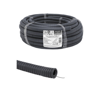 Труба гофрированная ПВХ d 32 с зондом (50 м) легкая Народная