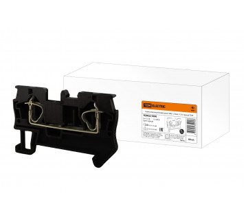 Зажим клеммный безвинтовой (ЗКБ) 1,5 мм2 17,5А черный TDM