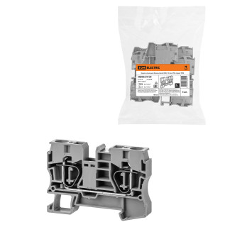 Зажим клеммный безвинтовой (ЗКБ) 10мм2 70А серый TDM