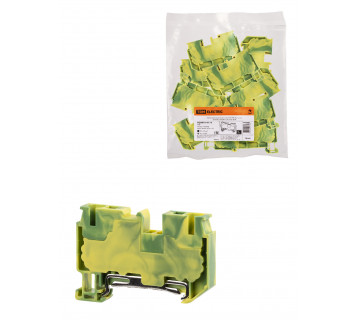 Зажим клеммный безвинтовой ЗКБ PEN быстрого зажима 6 мм2 (Ph-C PT 6-PE) TDM