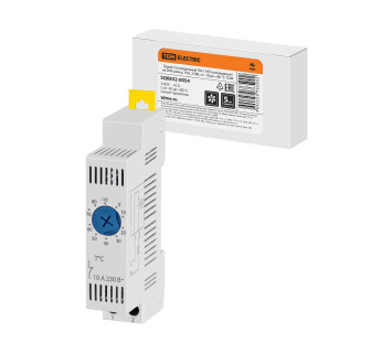 Термостат модульный ТМ-1 NO (охлаждение) на DIN-рейку, 10 А, 230 В, от -10 до +80 °C TDM
