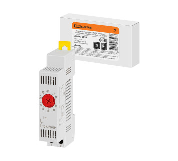 Термостат модульный ТМ-2 NC (обогрев) на DIN-рейку, 10 А, 230 В, от -10 до +80 °C TDM