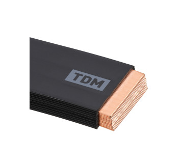 Шина медная гибкая изолированная ШМГ 12х(120х1), 2м, TDM