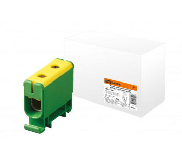 Клемма вводная силовая КВС 6-50 кв.мм. желтая/зеленая TDM