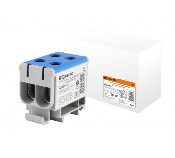 Клемма вводная силовая КВС 4 ввода 6-50 кв.мм.синяя TDM