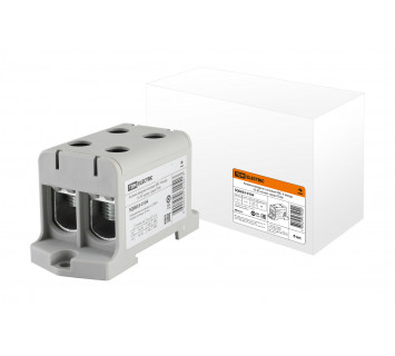 Клемма вводная силовая КВС 4 ввода 16-95 кв.мм. серая TDM