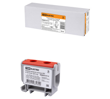 Клемма вводная силовая КВС 6-50 кв.мм. красная TDM