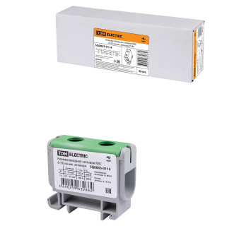 Клемма вводная силовая КВС 6-50 кв.мм. зеленая TDM