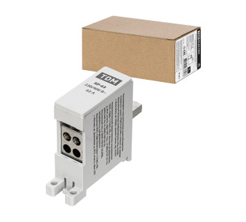 Клемма распределительная на DIN-рейку КР-63 1П 63А (4х10мм?) TDM