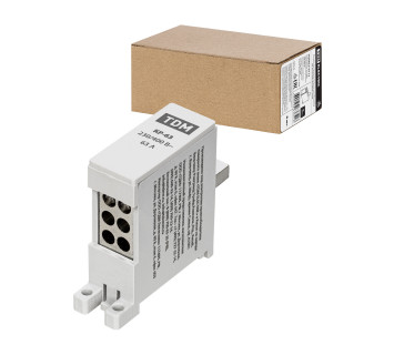 Клемма распределительная на DIN-рейку КР-63 1П 63А (6х10мм?) TDM