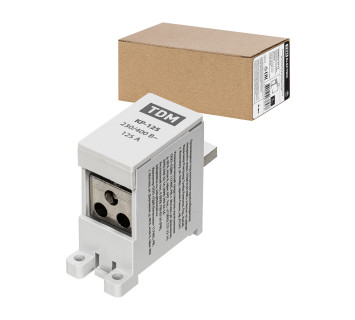 Клемма распределительная на DIN-рейку КР-125 1П 125А (3х16мм?) TDM