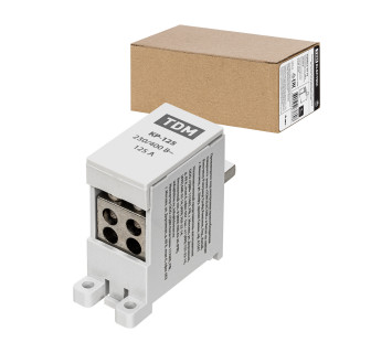 Клемма распределительная на DIN-рейку КР-125 1П 125А (4х16мм?) TDM