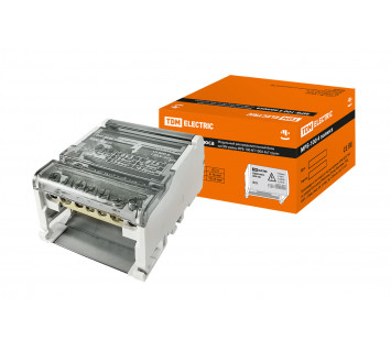 Модульный распределительный блок на DIN-рейку МРБ-100 4П 100А 4х7 групп TDM