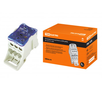 Распределительный блок на DIN-рейку РБ-125 1П 125А (1х35+1x16/6x16) TDM