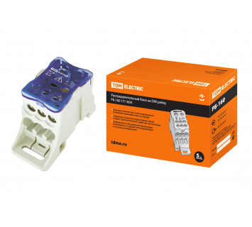 Распределительный блок на DIN-рейку РБ-160 1П 160А (1х70+1x16/6x16) TDM