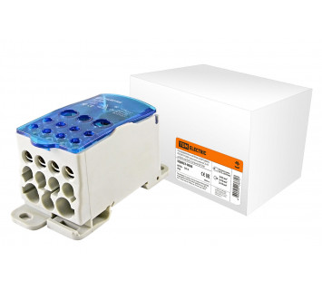 Распределительный блок на DIN-рейку РБ-500 1П 500А (плоские шины от 3х15 до 8х24/2x35+5x16+4x10) TDM