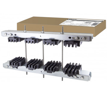 Набор шинных держателей и крепежа усиленный НШДУ 3/10 TN для 3Р+N шин 30-200 x 10 мм TDM