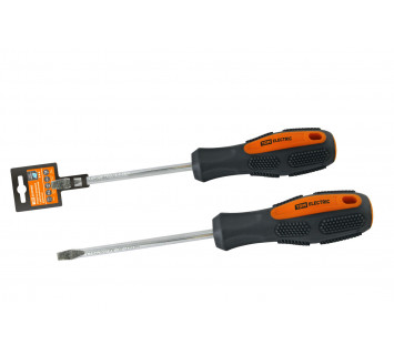 Отвертка шлицевая двухкомпонентная, CR-V тип SL4.0x100, серия 