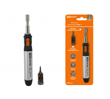 Паяльник автономный газовый ПАГ-1, (3 наконечника: жало, резак, фен), 12 мл 