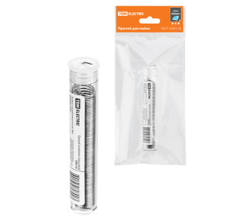 Припой ПОС 61, трубка с канифолью, ГОСТ 21931-76, ?1 мм, 16 г, колба, серия 