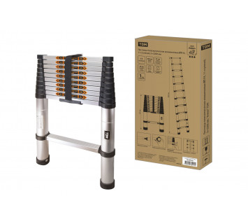 Лестница телескопическая алюминиевая ЛТ-11, 11 ступеней, h=3200 мм, 