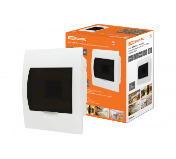 Бокс ЩРВ-П-6модулей встраиваемый пластик IP41 TDM