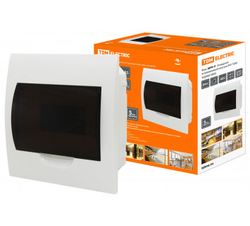 Бокс ЩРВ-П-8модулей встраиваемый пластик IP41 TDM