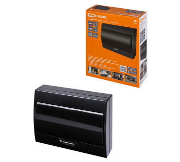 Бокс ЩРН-П-12 модулей навесной пластик IP41, Антрацит TDM