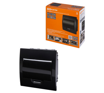 Бокс ЩРВ-П-8 модулей встраиваемый пластик IP41, Антрацит TDM