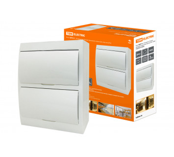 Бокс ЩРН-П-24модуля с белой крышкой,навесной, пластик IP41 TDM