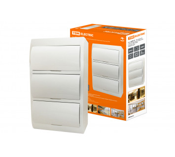 Бокс ЩРН-П-36модулей с белой крышкой, навесной, пластик IP41 TDM