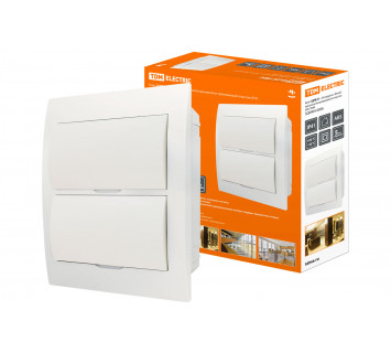 Бокс ЩРВ-П-24модуля с белой крышкой, встраиваемый, пластик IP41 TDM