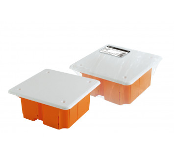 Распаячная коробка СП 92х92х40мм, крышка, IP20, инд. штрихкод, TDM