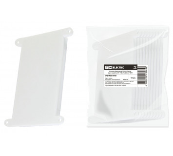 Крышка финишная 124х80 белая (для коробки СП 118х76х60мм) TDM