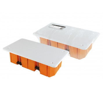 Распаячная коробка СП 172х96х45мм, крышка, пл. лапки, IP20, инд. штрихкод, TDM