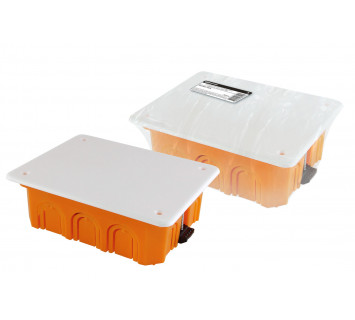 Распаячная коробка СП 120х92х45мм, крышка, пл. лапки, IP20, инд. штрихкод, TDM