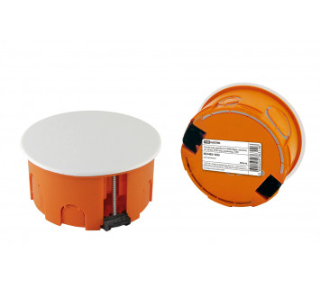 Распаячная коробка СП D80х40мм, крышка, пл. лапки, IP20, инд. штрихкод, TDM